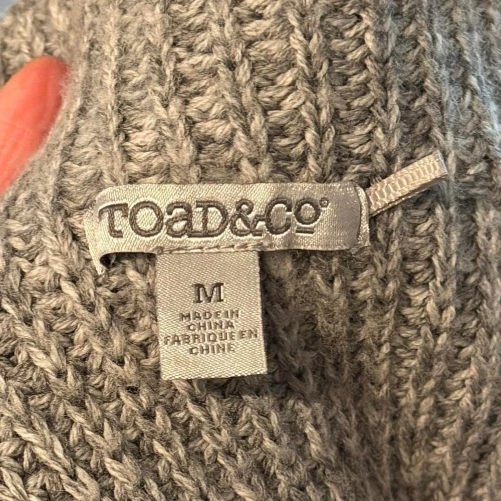 Toad&Co Merino 100% Merino Wool Ribbed Sweater‎ Vest Gray Size M Preppy Academia